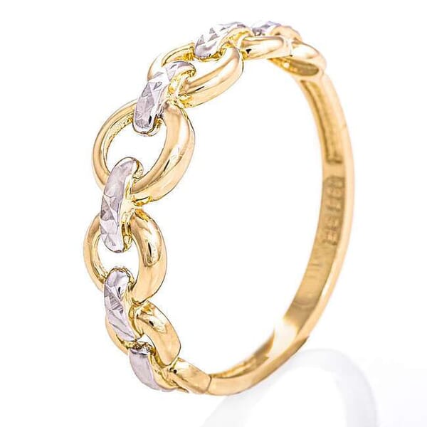 Gullring tofarget, 14kt - 57228